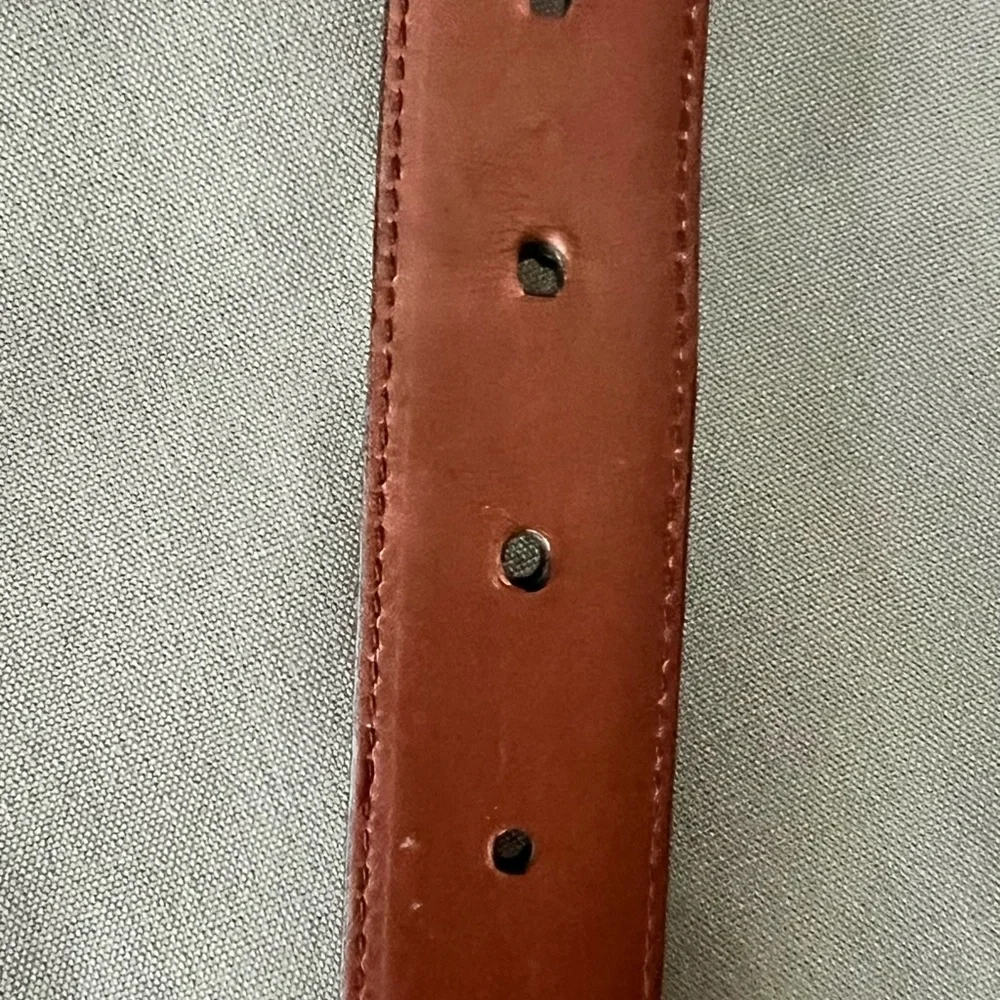 Brighton Brown Leather Belt with Silver Buckle - size 34